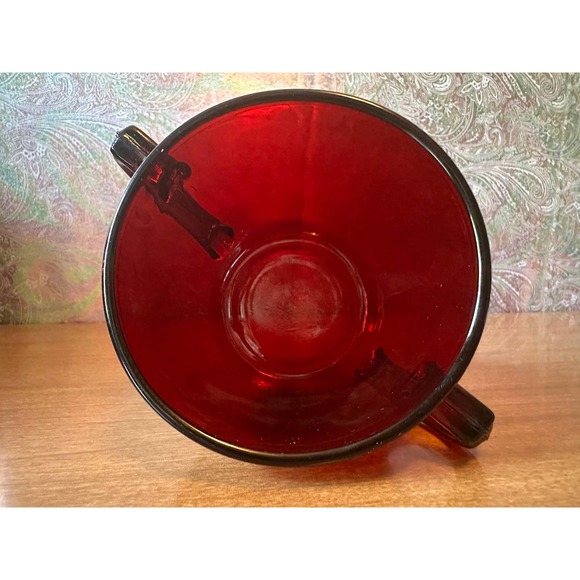 Vintage Royal Ruby glass open sugar dish by Anchor Hocking - Picture 9 of 10